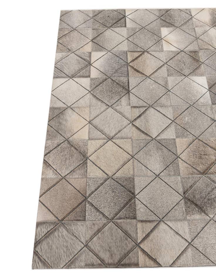 Detail image of 4' x 5' 10 Cowhide Leather Rug
