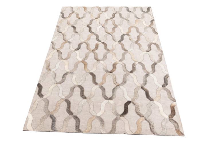 Detail image of 4' x 5' 8 Cowhide Leather Rug