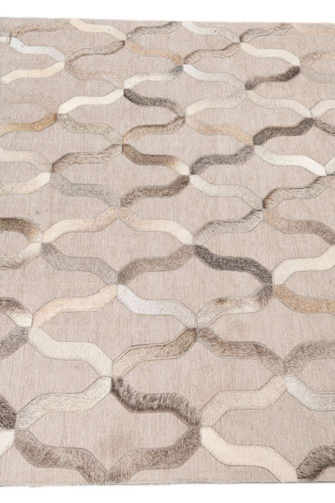 4' x 5' 8 Cowhide Leather Rug