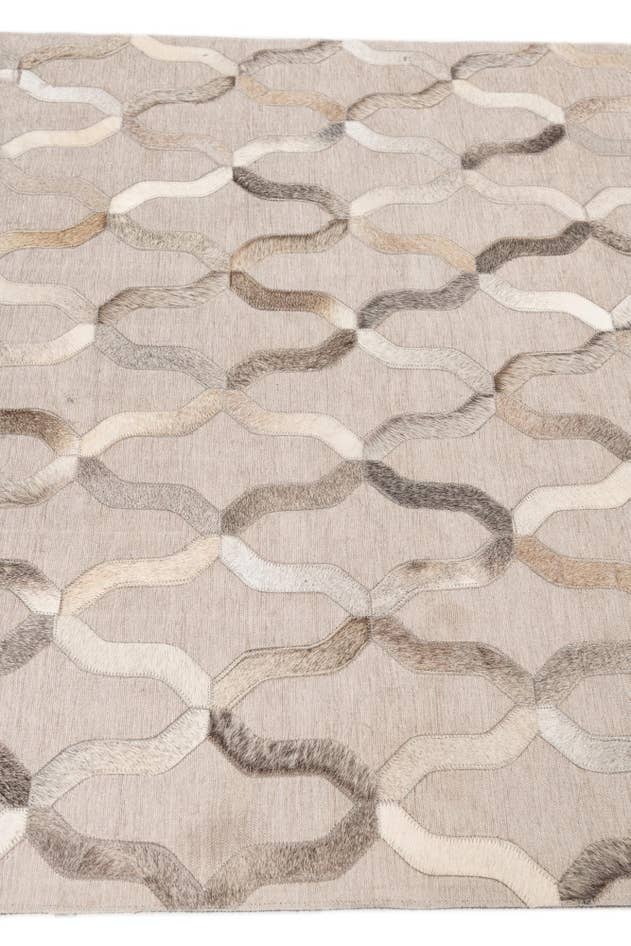 Detail image of 4' x 5' 8 Cowhide Leather Rug