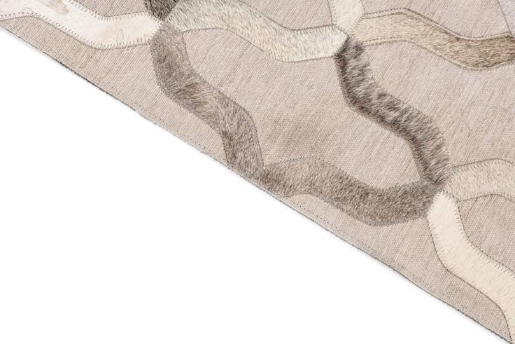 Detail image of 4' x 5' 8 Cowhide Leather Rug