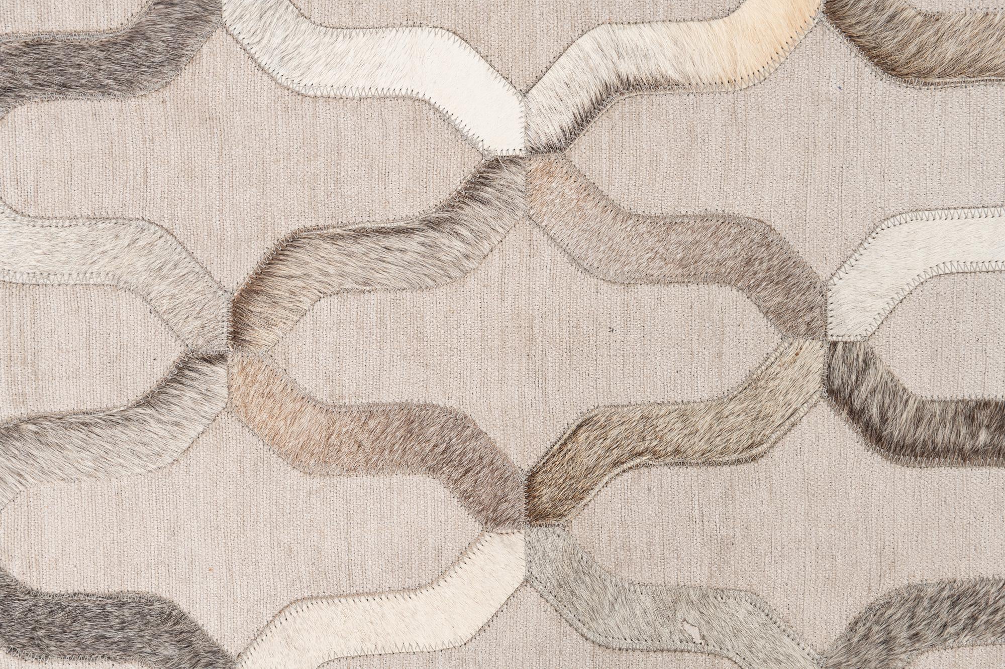 4' x 5' 8 Cowhide Leather Rug
