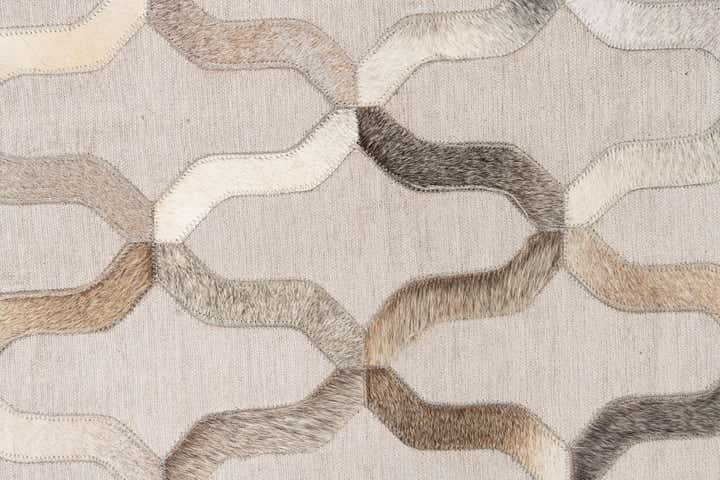 4' x 5' 8 Cowhide Leather Rug