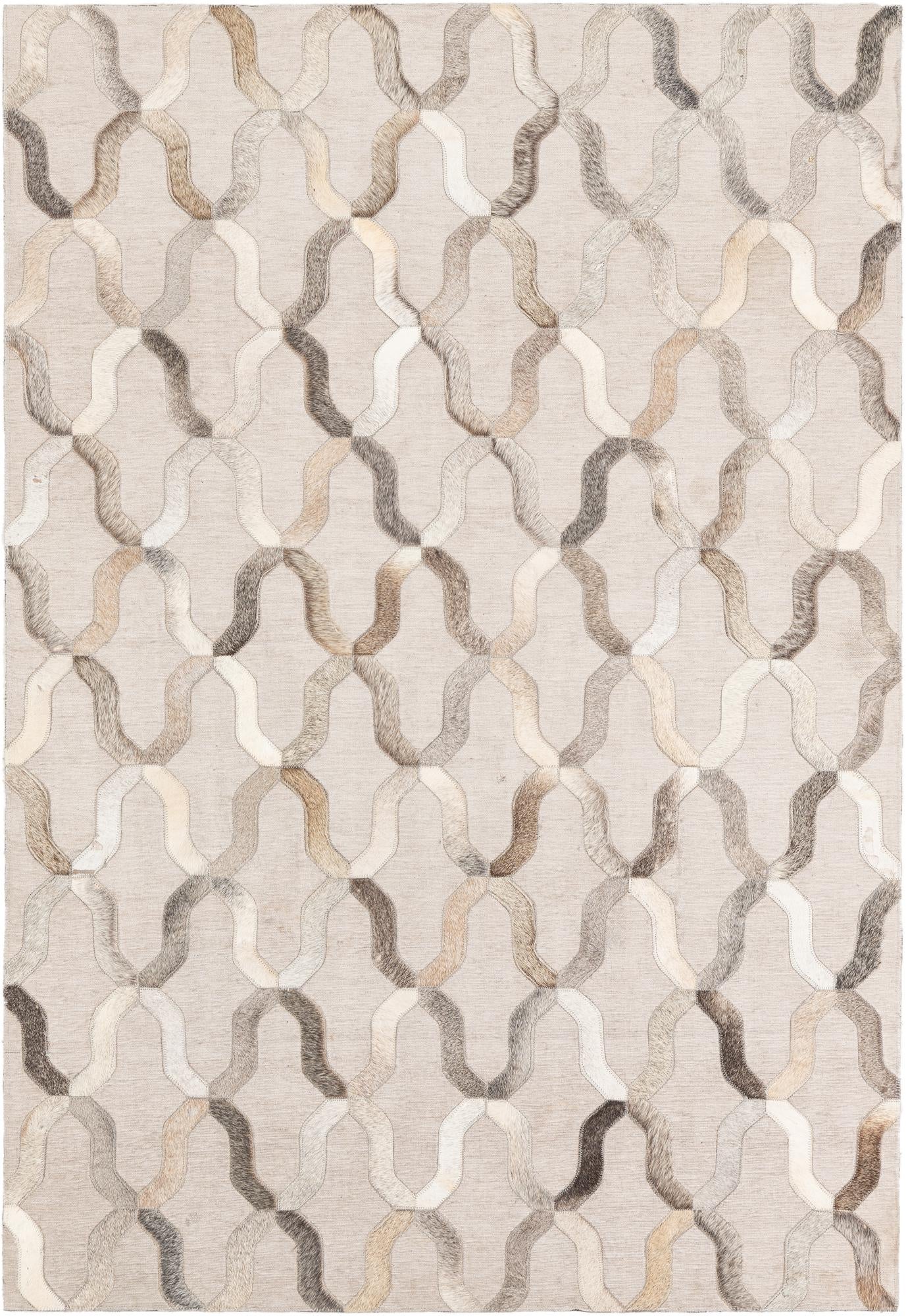 4' x 5' 8 Cowhide Leather Rug