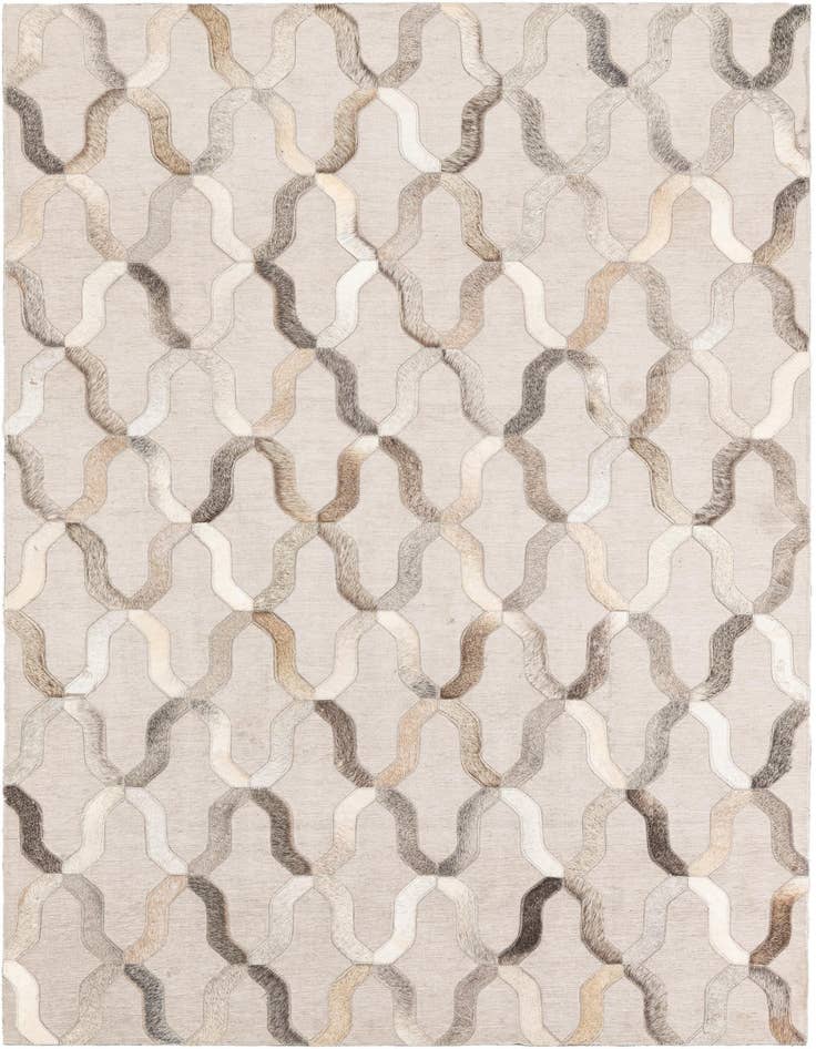 Detail image of 4' x 5' 8 Cowhide Leather Rug