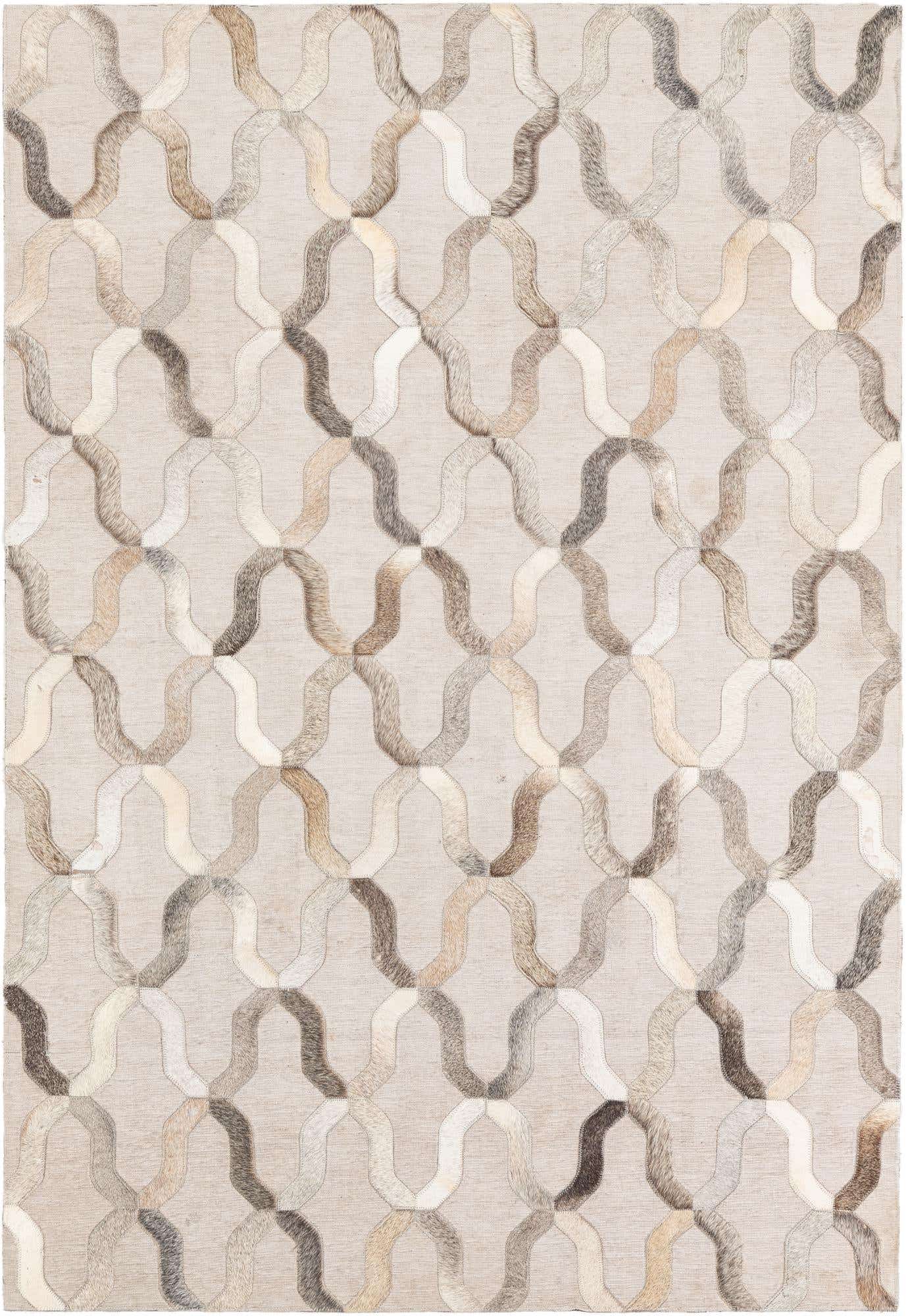 4' x 5' 8 Cowhide Leather Rug