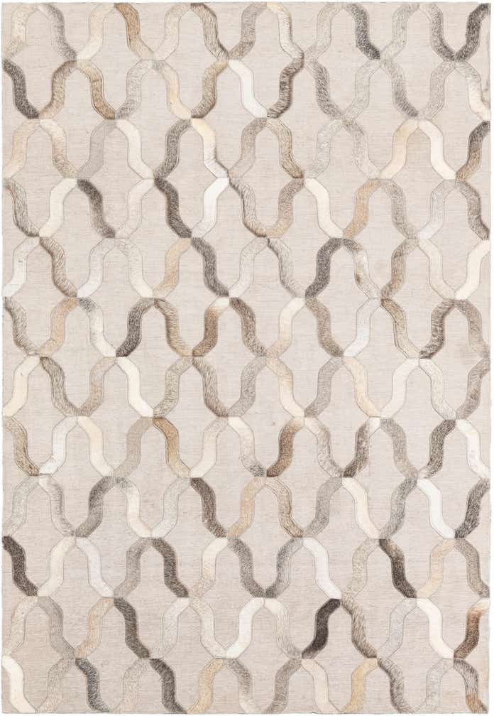 4' x 5' 8 Cowhide Leather Rug
