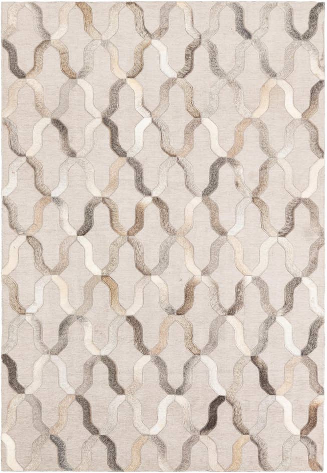 Detail image of 4' x 5' 8 Cowhide Leather Rug