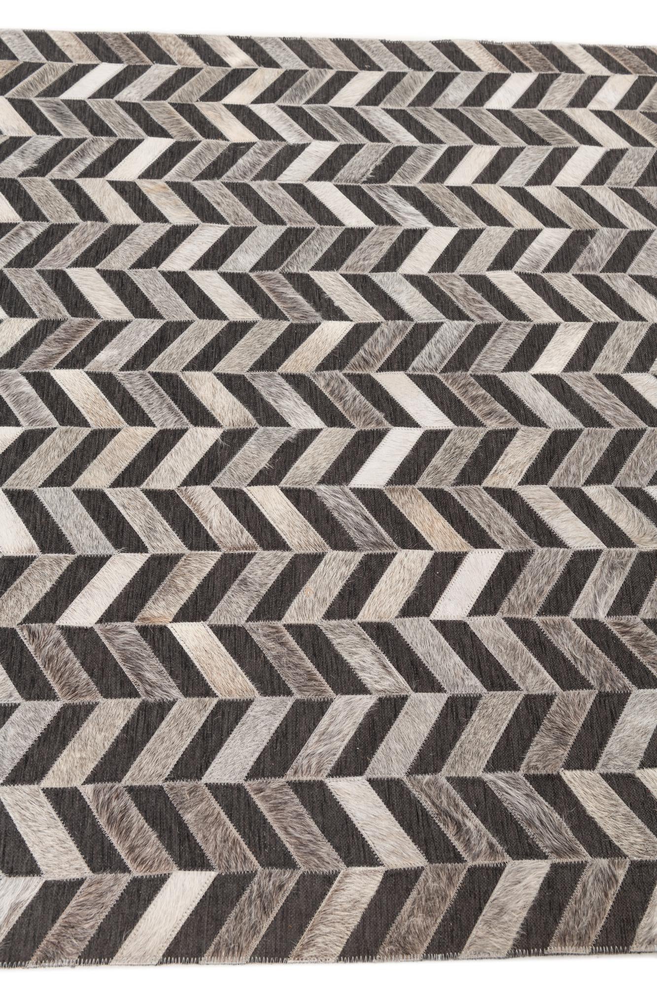 4' x 5' 5 Cowhide Leather Rug