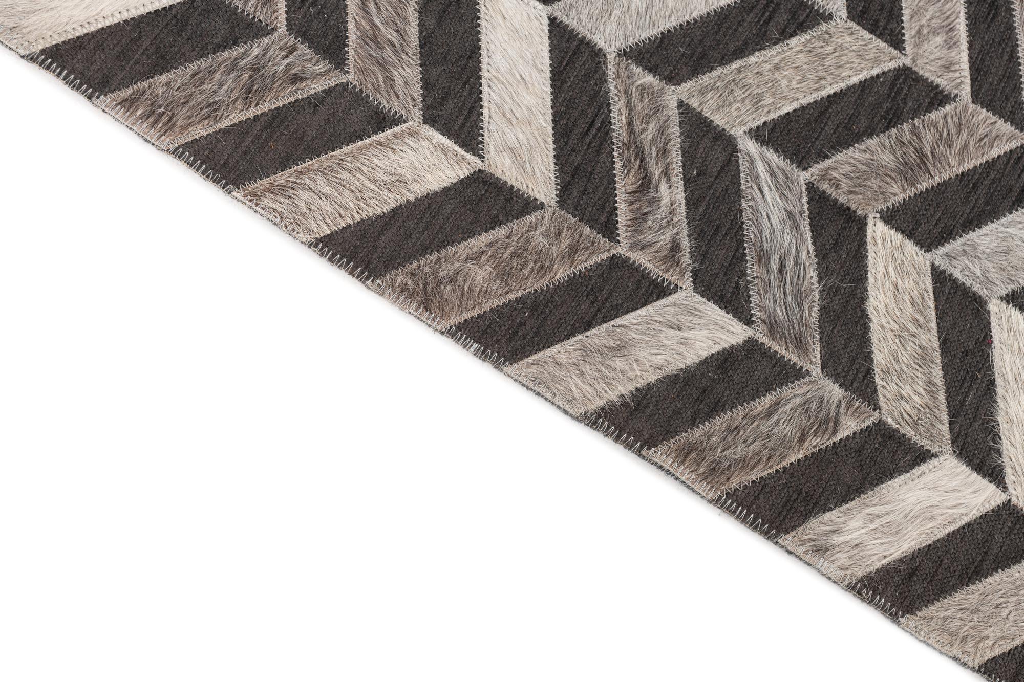 4' x 5' 5 Cowhide Leather Rug