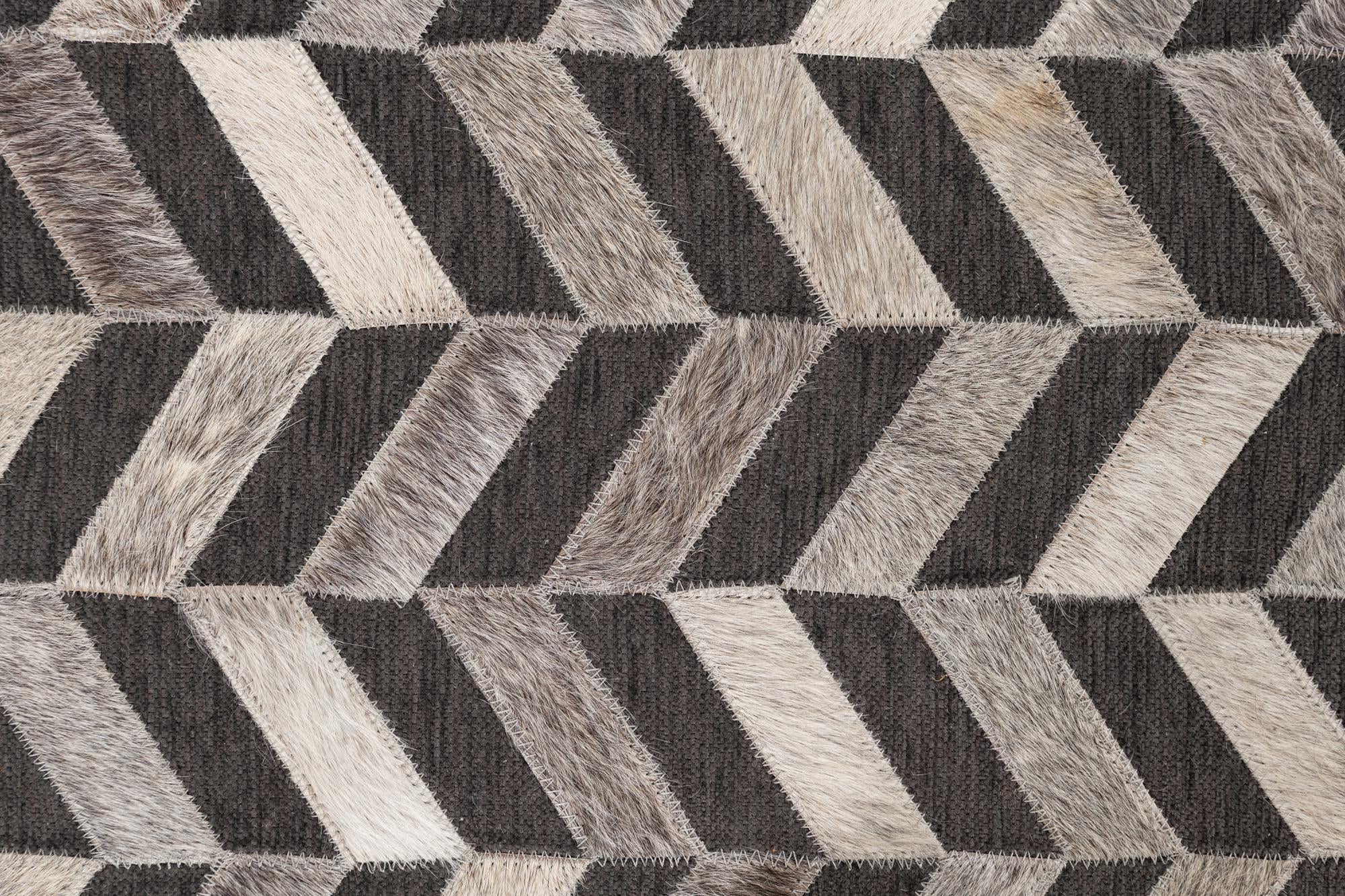 4' x 5' 5 Cowhide Leather Rug