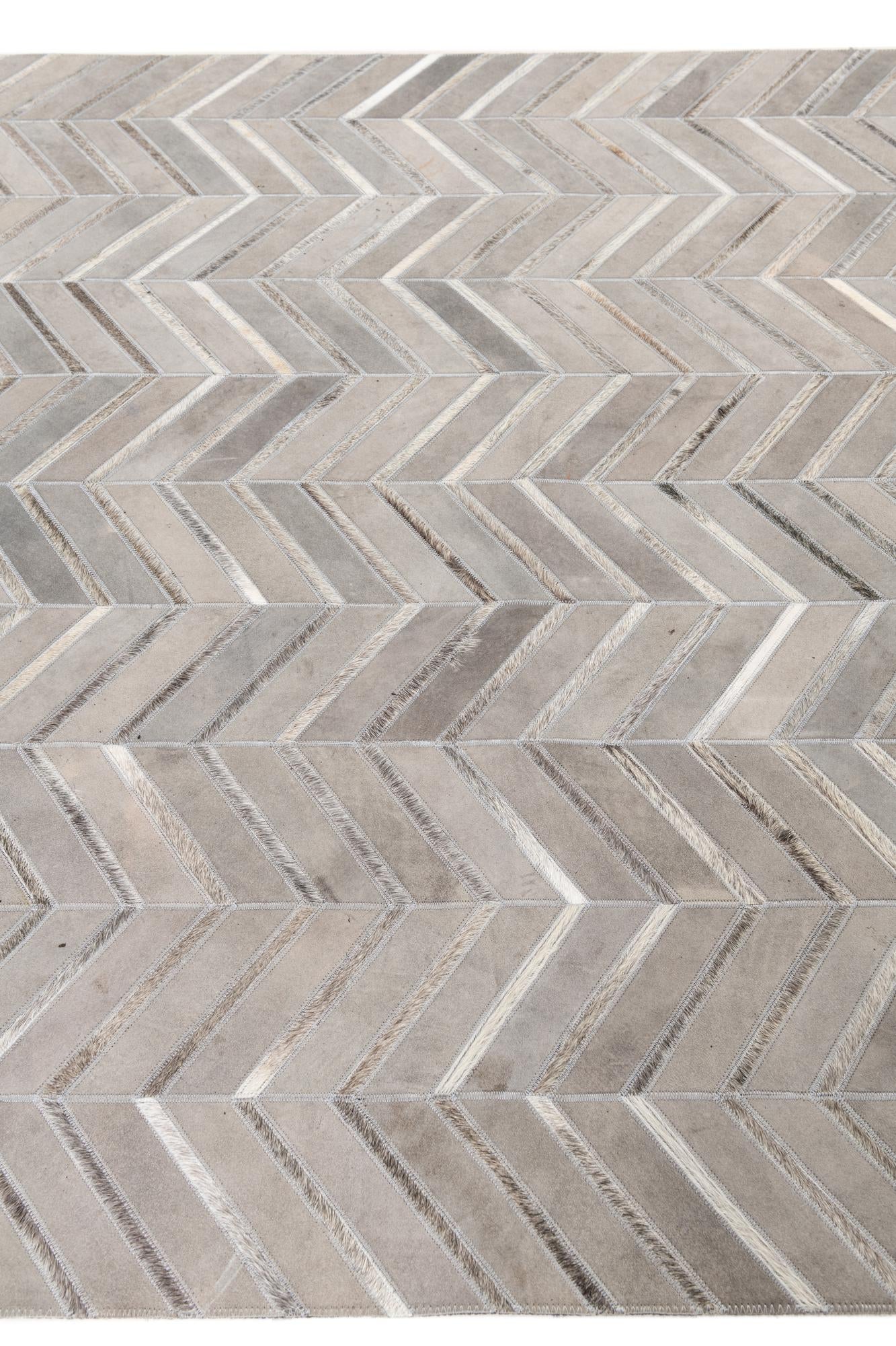 5' x 8' 1 Cowhide Leather Rug