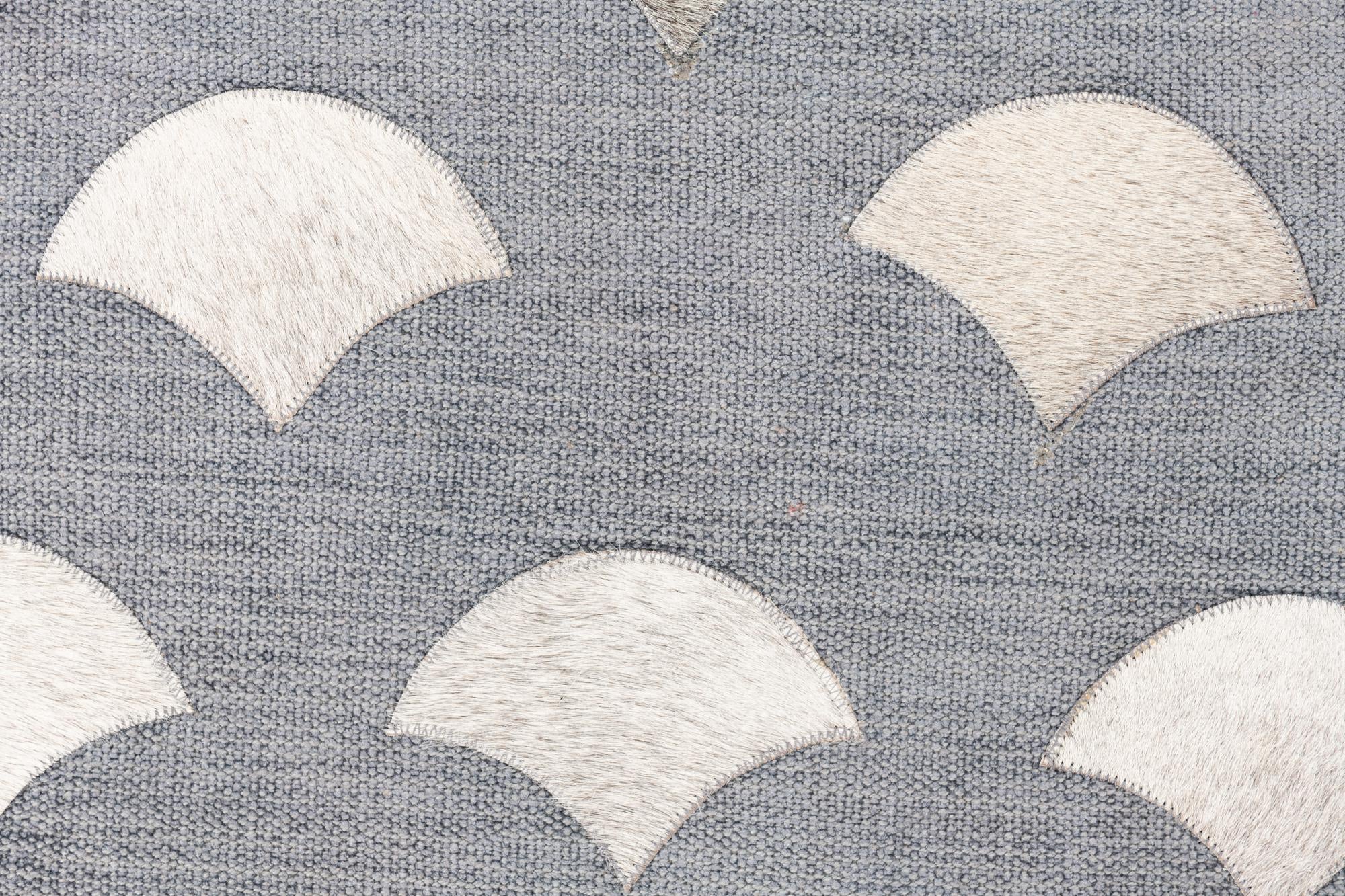 4' 1 x 5' 8 Cowhide Leather Rug