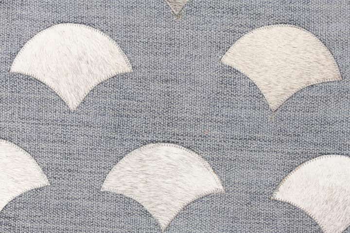 4' 1 x 5' 8 Cowhide Leather Rug