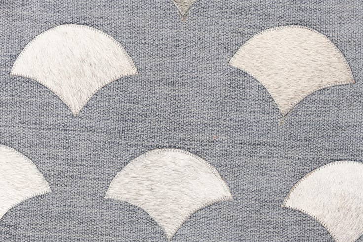 Detail image of 4' 1 x 5' 8 Cowhide Leather Rug