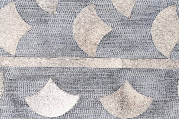 Detail image of 4' 1 x 5' 8 Cowhide Leather Rug