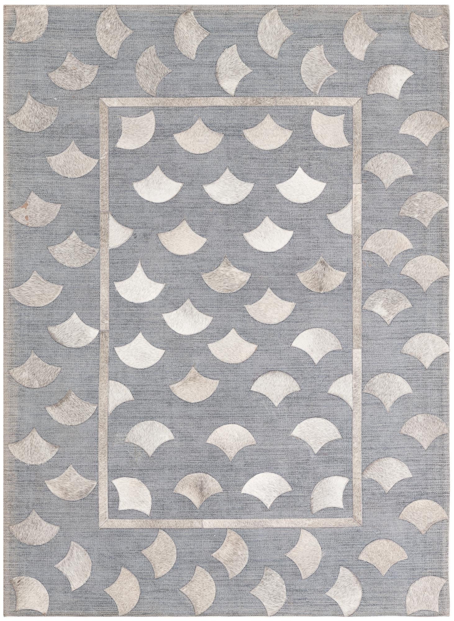 4' 1 x 5' 8 Cowhide Leather Rug
