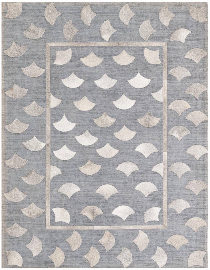 Detail image of 4' 1 x 5' 8 Cowhide Leather Rug