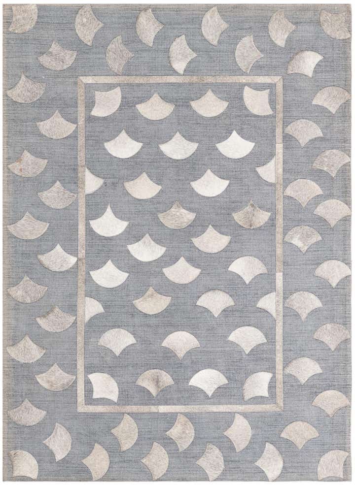 4' 1 x 5' 8 Cowhide Leather Rug