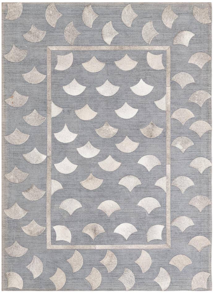 Detail image of 4' 1 x 5' 8 Cowhide Leather Rug