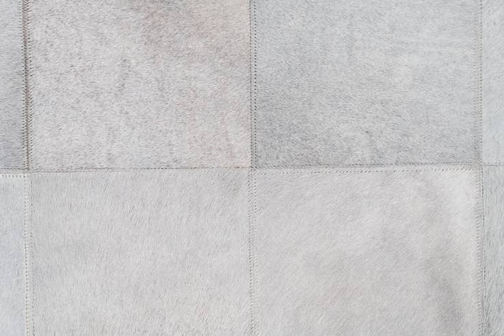 Detail image of 4' 1 x 6' Cowhide Leather Rug