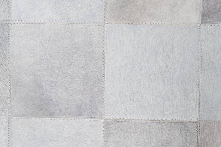 Detail image of 4' 1 x 6' Cowhide Leather Rug