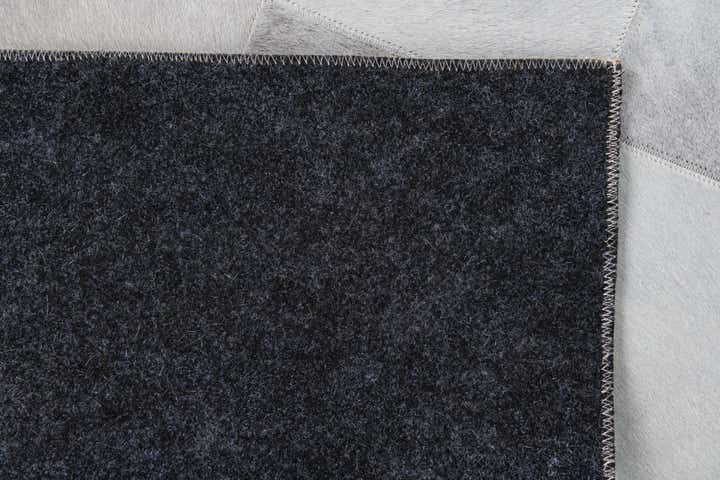 4' 1 x 6' Cowhide Leather Rug