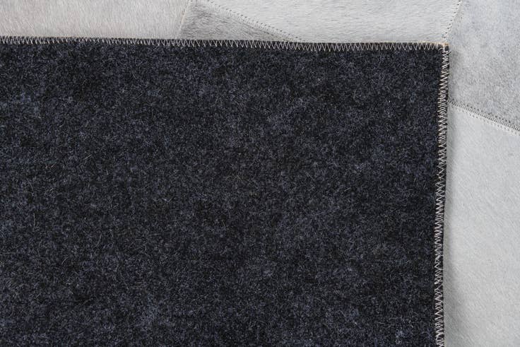 Detail image of 4' 1 x 6' Cowhide Leather Rug
