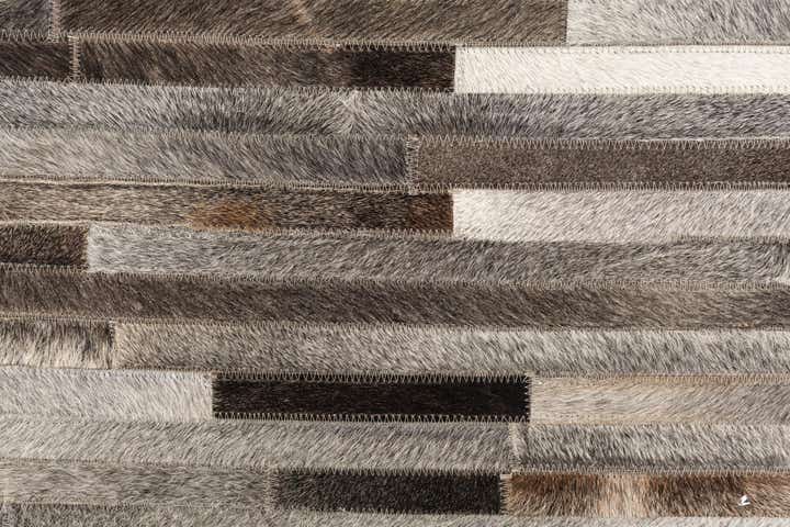 5' x 8' 2 Cowhide Leather Rug