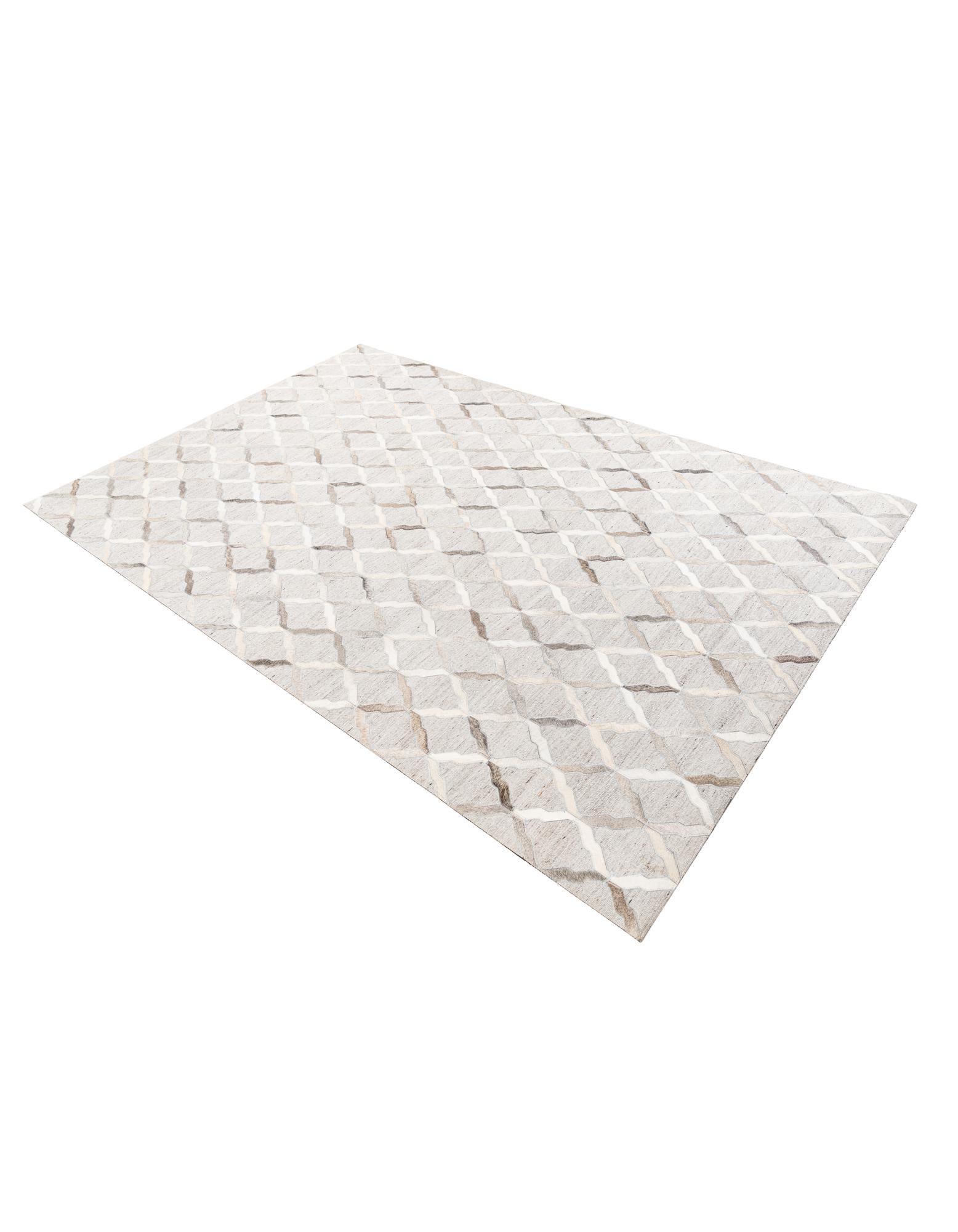 5' x 7' 8 Cowhide Leather Rug