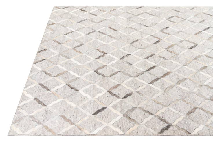 Detail image of 5' x 7' 8 Cowhide Leather Rug