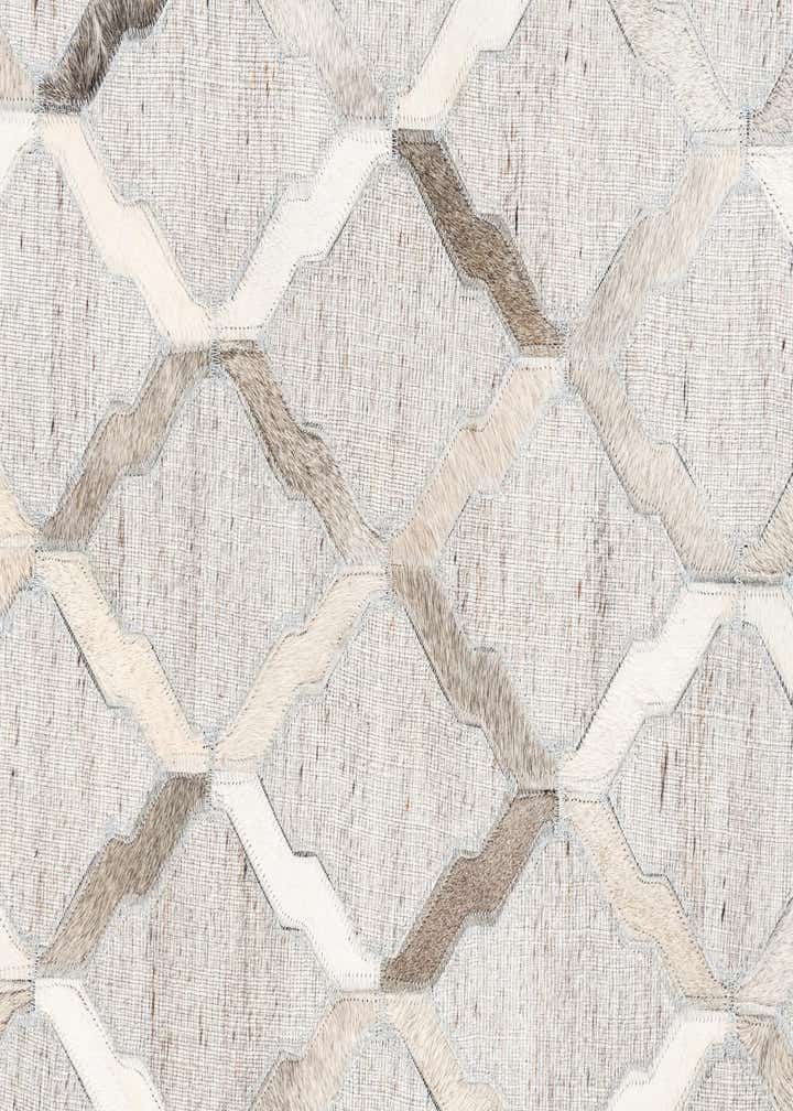 5' x 7' 8 Cowhide Leather Rug