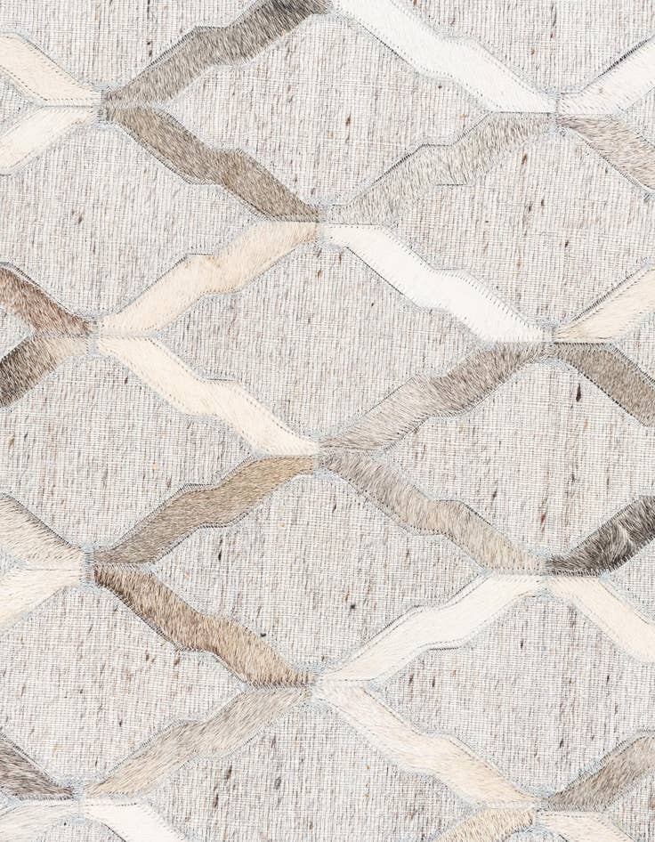 Detail image of 5' x 7' 8 Cowhide Leather Rug