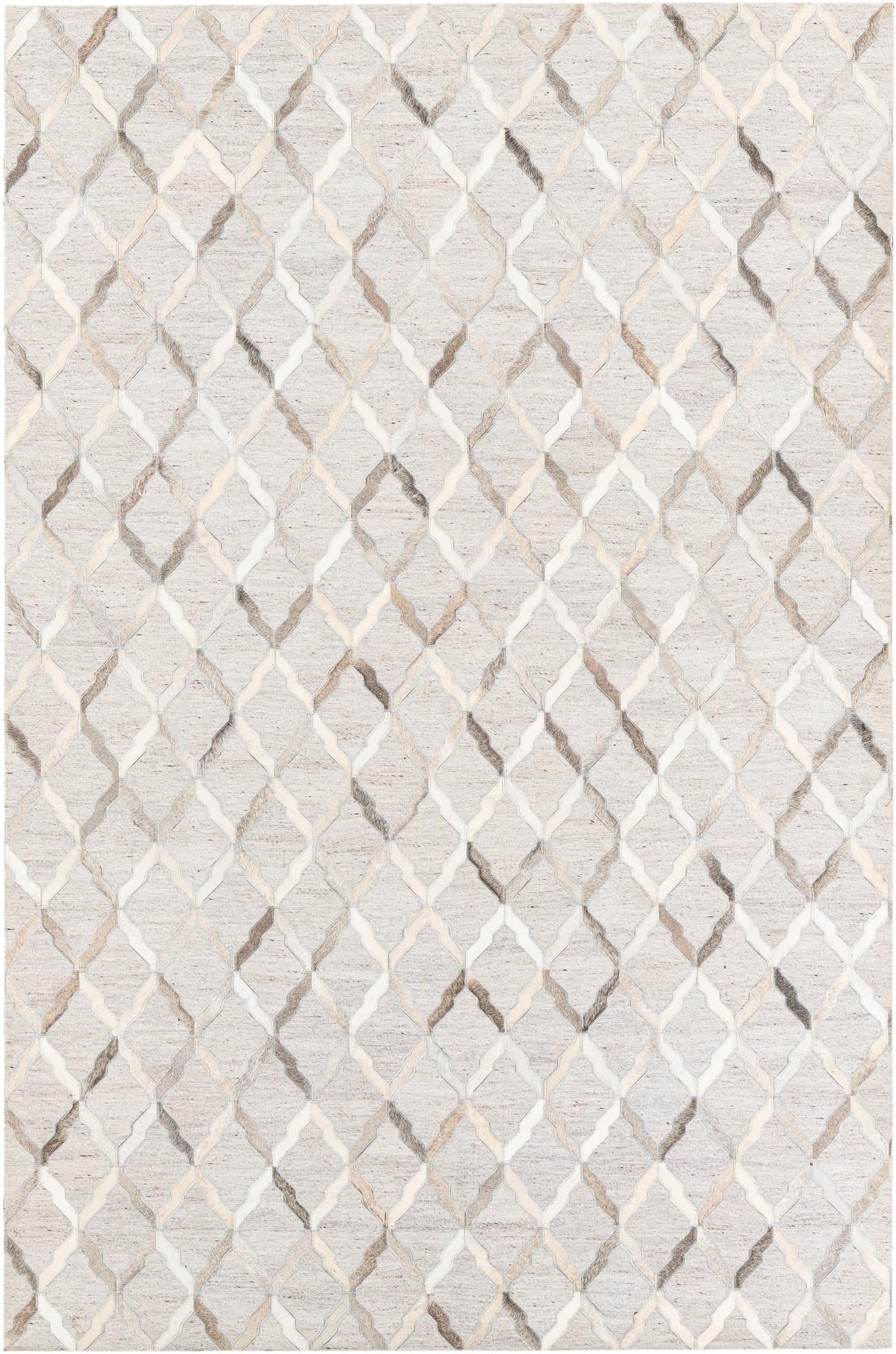 5' x 7' 8 Cowhide Leather Rug