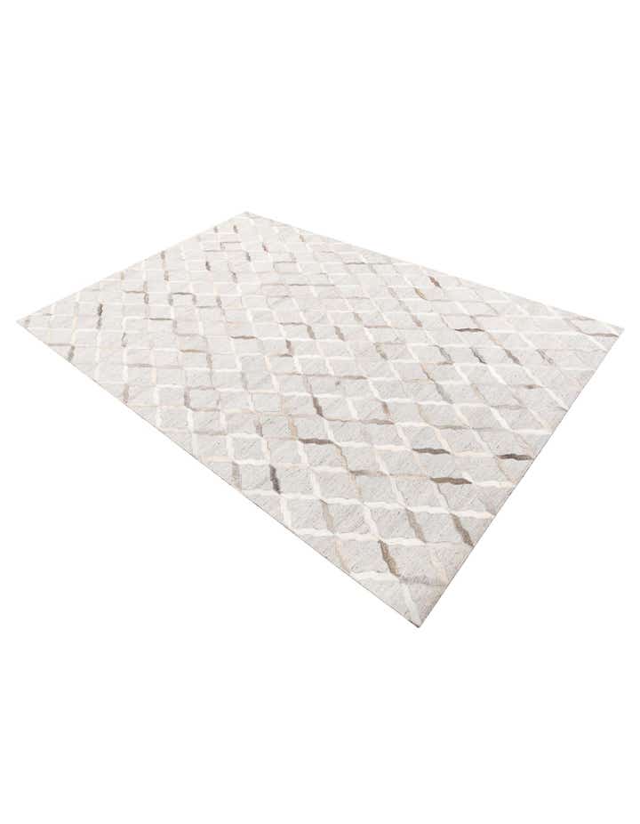 5' 1 x 7' 8 Cowhide Leather Rug