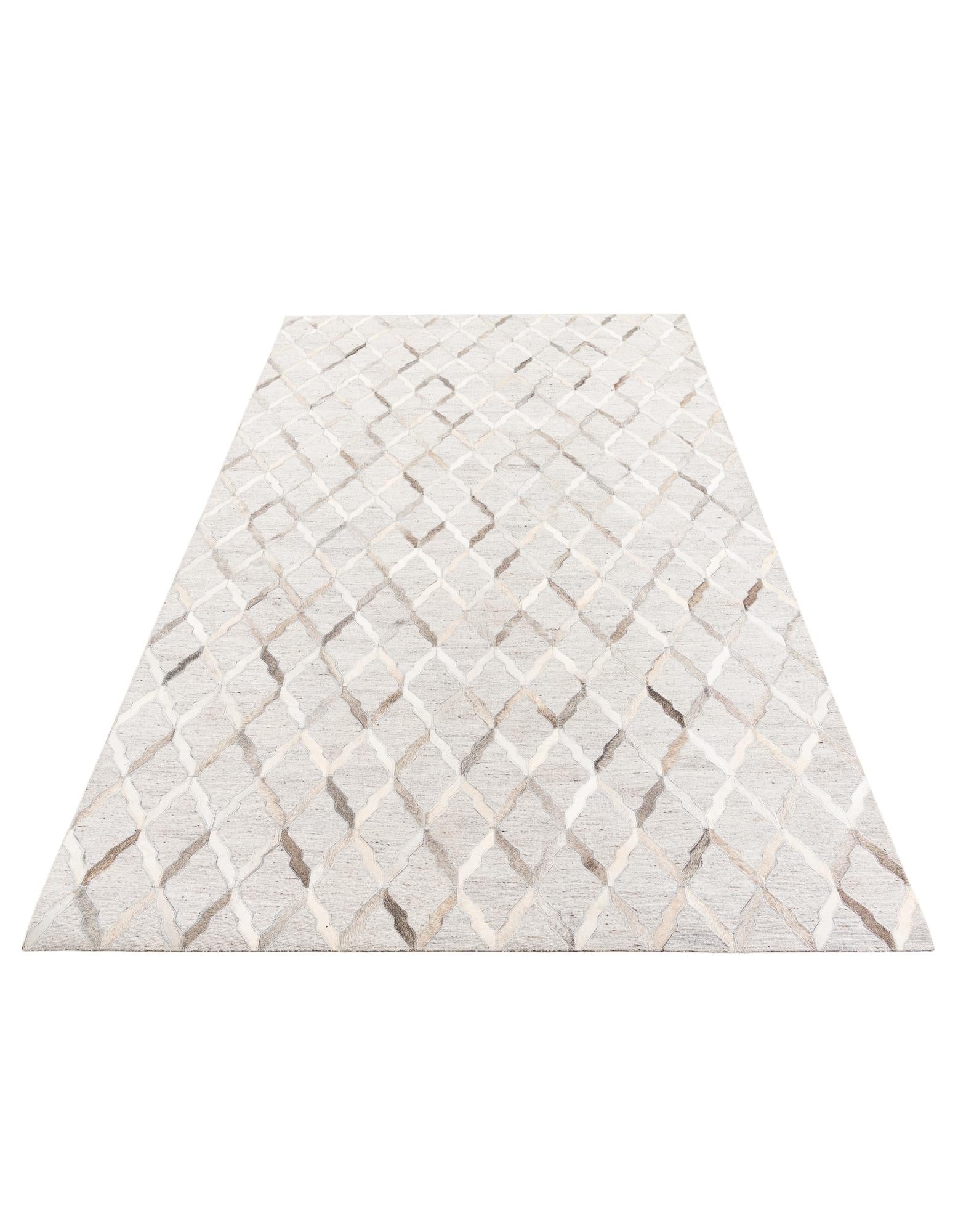 5' 1 x 7' 8 Cowhide Leather Rug