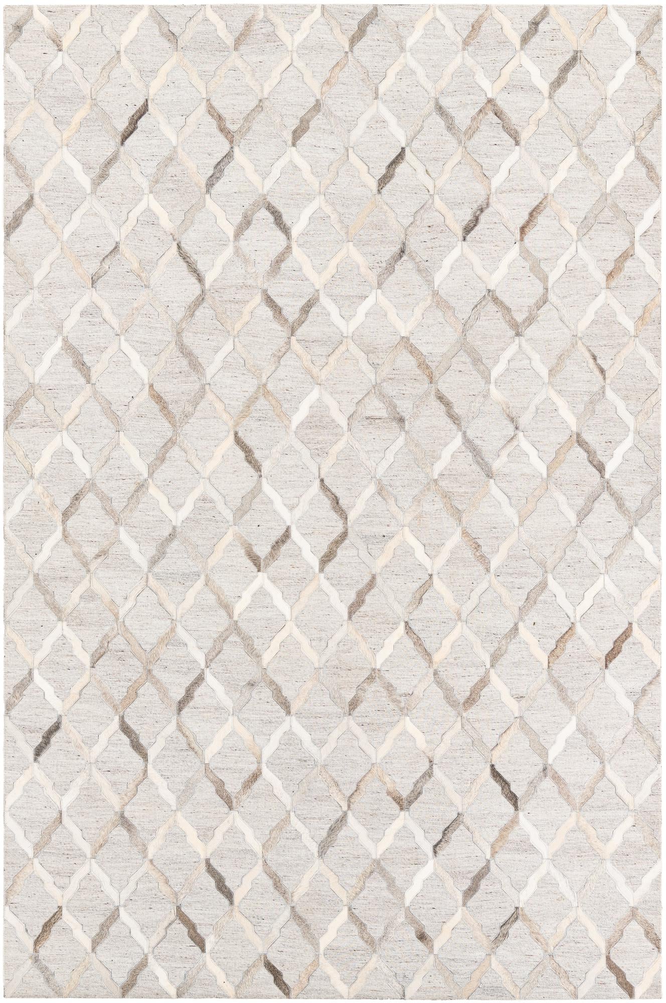5' 1 x 7' 8 Cowhide Leather Rug