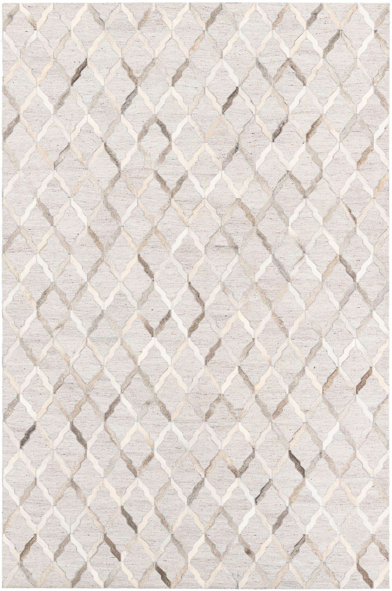 5' 1 x 7' 8 Cowhide Leather Rug