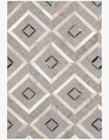 2' x 3' Cowhide Leather Rug