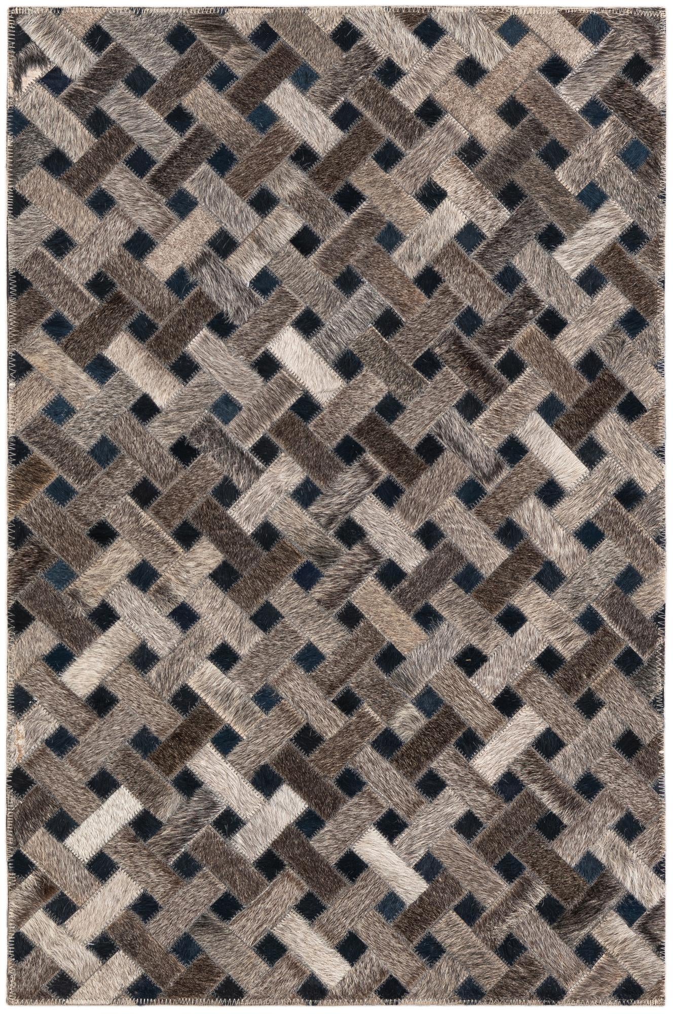 2' x 3' Cowhide Leather Rug