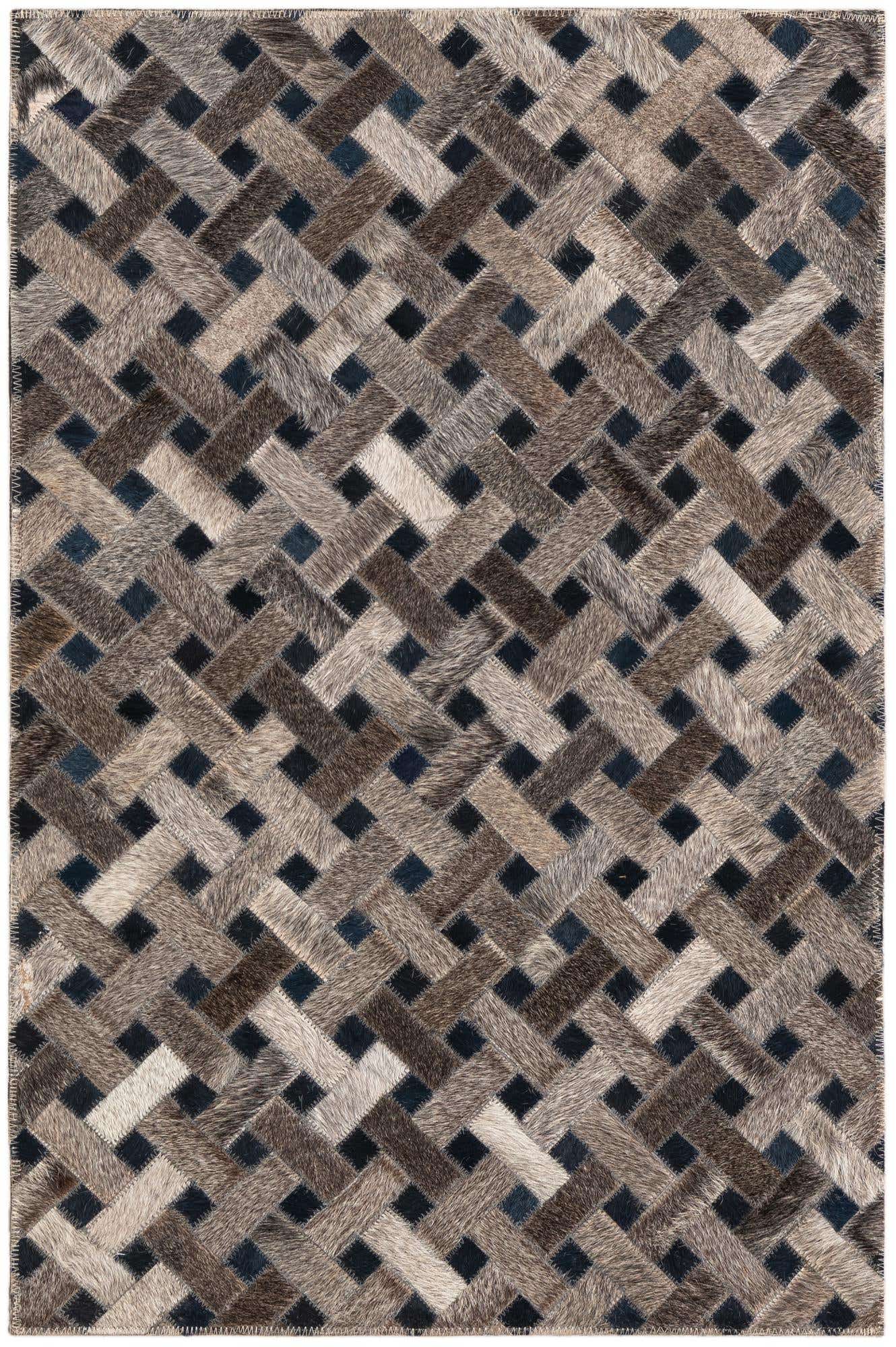 2' x 3' Cowhide Leather Rug