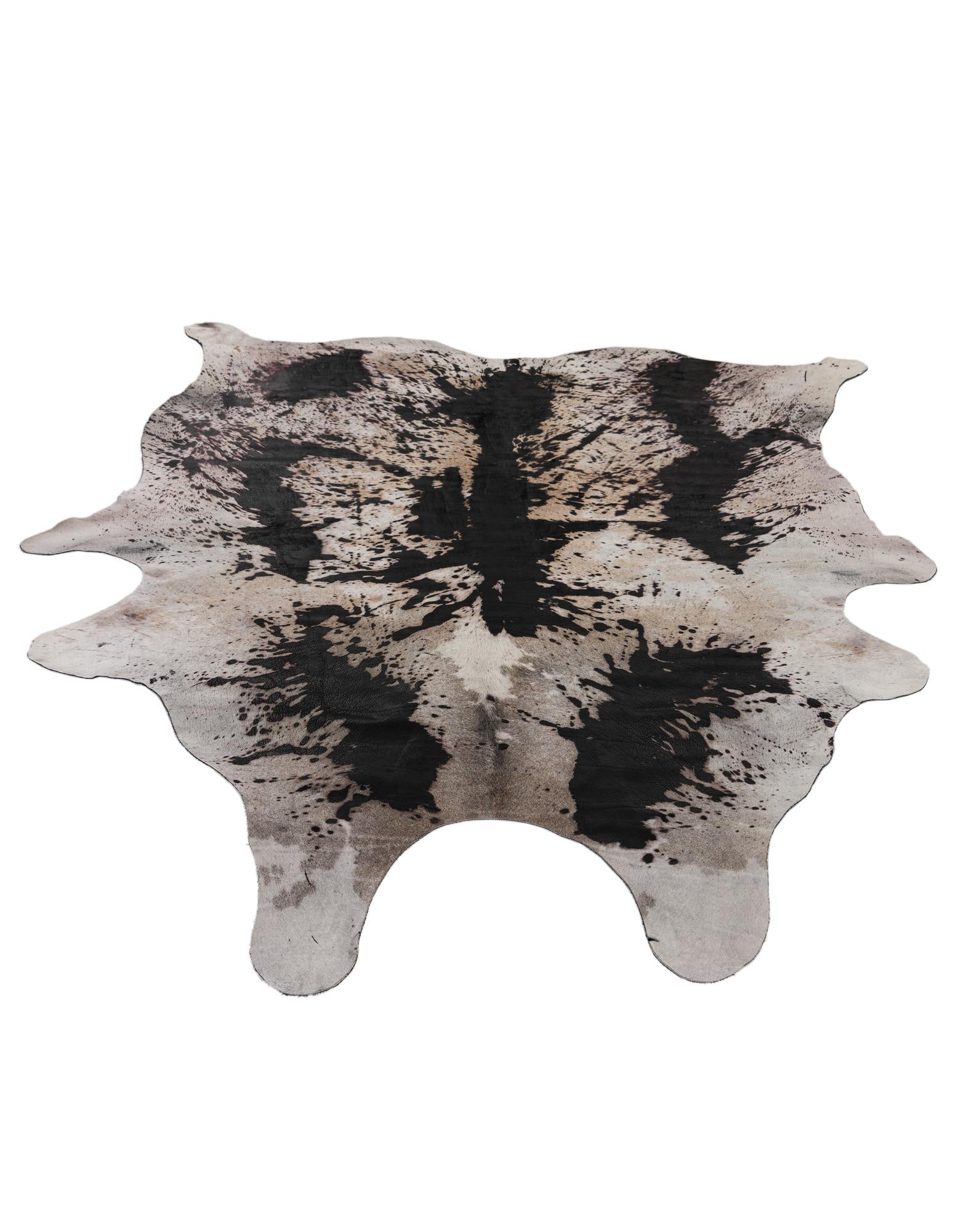 6' 7 x 7' 2 Cowhide Leather Rug