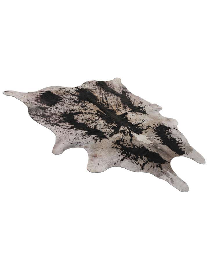 6' 7 x 7' 2 Cowhide Leather Rug