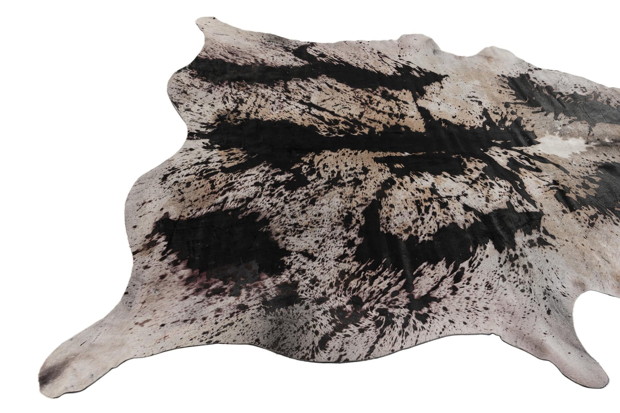 6' 7 x 7' 2 Cowhide Leather Rug