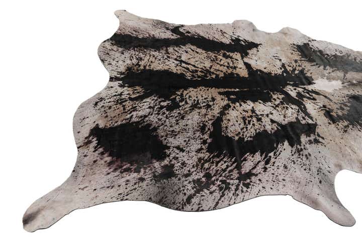 6' 7 x 7' 2 Cowhide Leather Rug