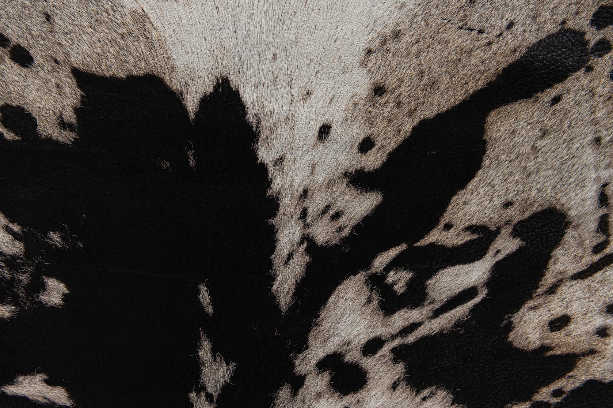 6' 7 x 7' 2 Cowhide Leather Rug