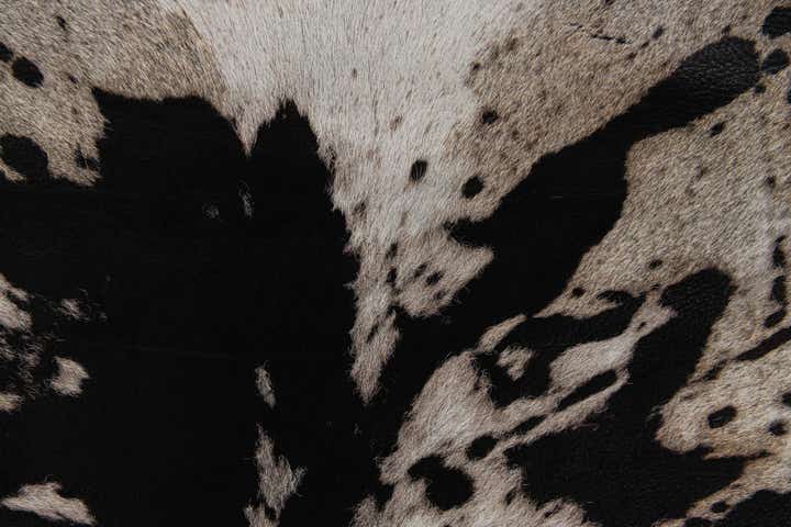 6' 7 x 7' 2 Cowhide Leather Rug