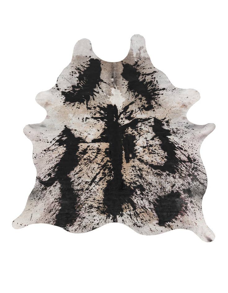 Detail image of 6' 7 x 7' 2 Cowhide Leather Rug