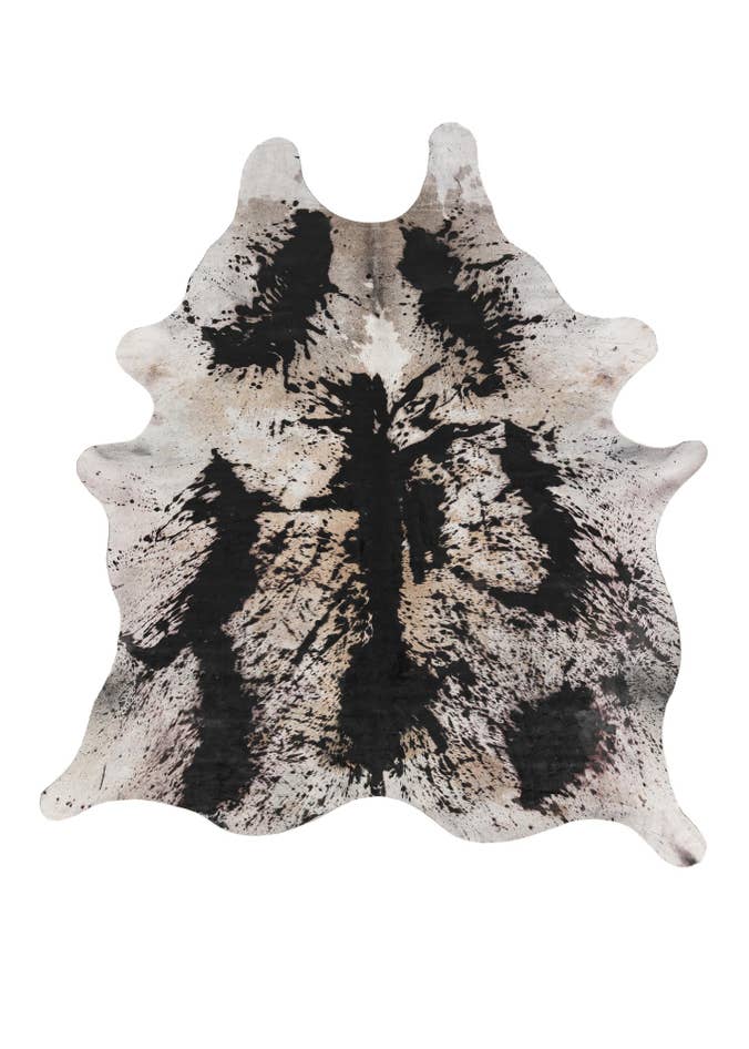 Detail image of 6' 7 x 7' 2 Cowhide Leather Rug
