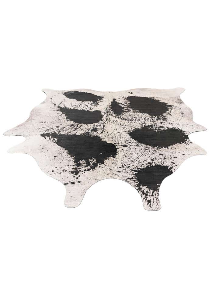 7' 4 x 8' Cowhide Leather Rug